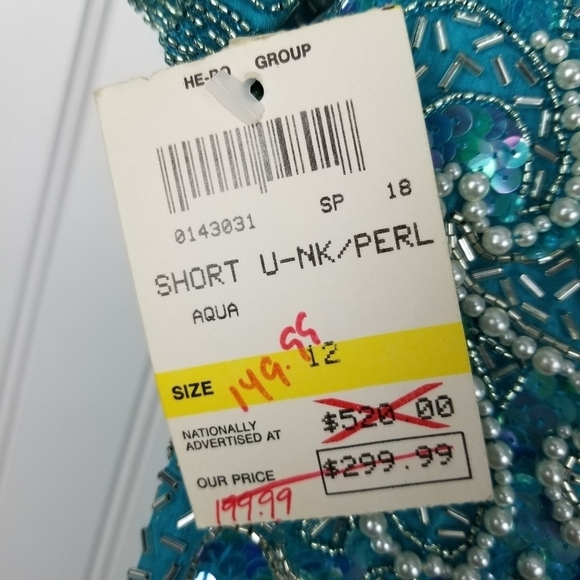 Oleg Cassini Black Tie Vtg Heavily Beaded Silk Mini Dress Size 12 Fairy Event - Picture 9 of 13